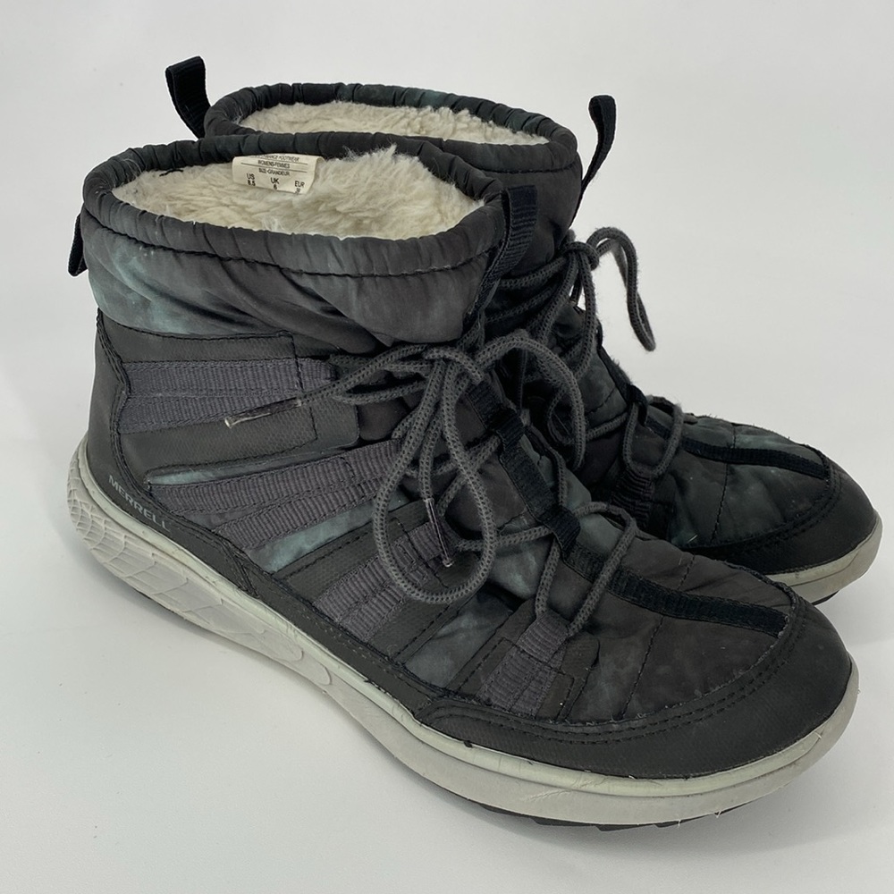 MERRELL Pechora Turbulance Select Grip Faux Fur Sherpa Lined Boots Size 8.5